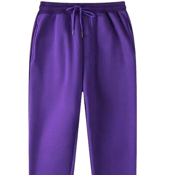 BRIGHT PURPLE SIZE MEDIUM SWEATPANTS 100% POLYESTER WASH AND WEAR - Picture 1 of 2